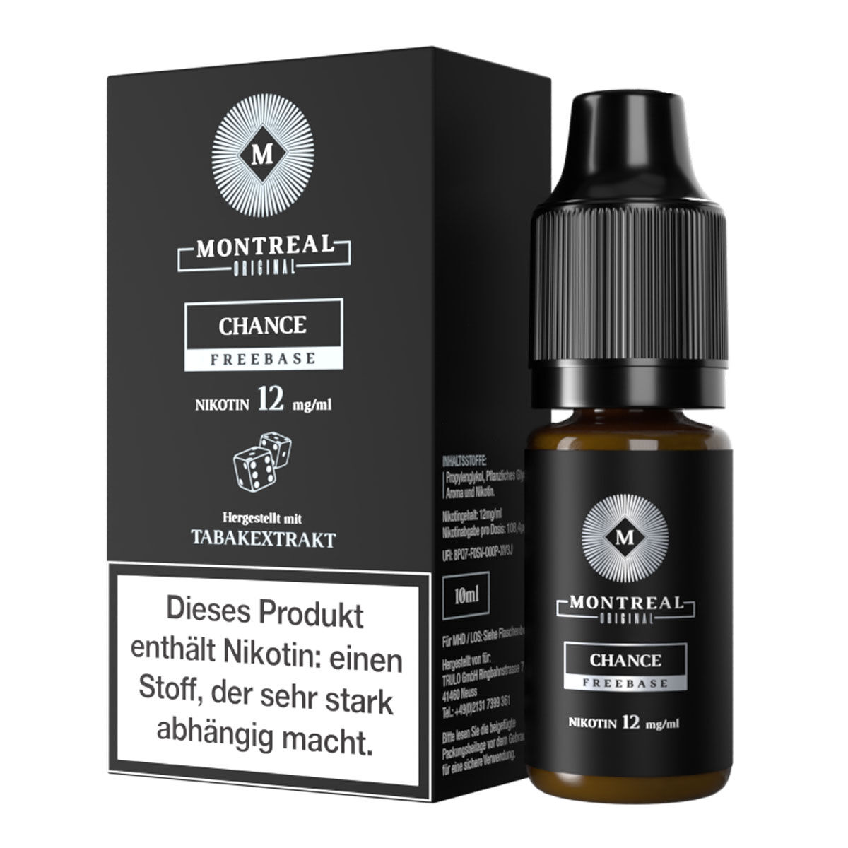 Liquid Chance Tobacco Montreal Original 10ml 12 mg/ml (stark)
