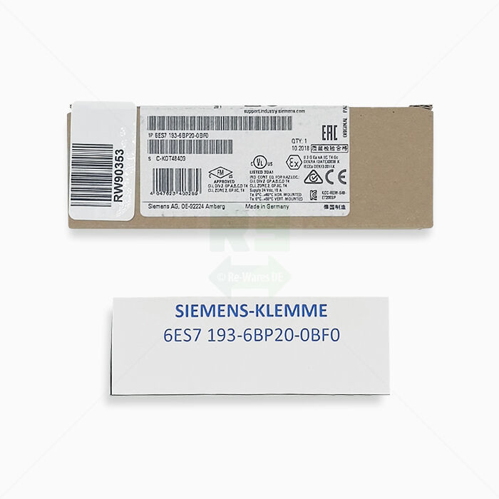 Klemmen Siemens 6ES7193-6BP20-0BF0 Simatic ET 200 SP Base Unit