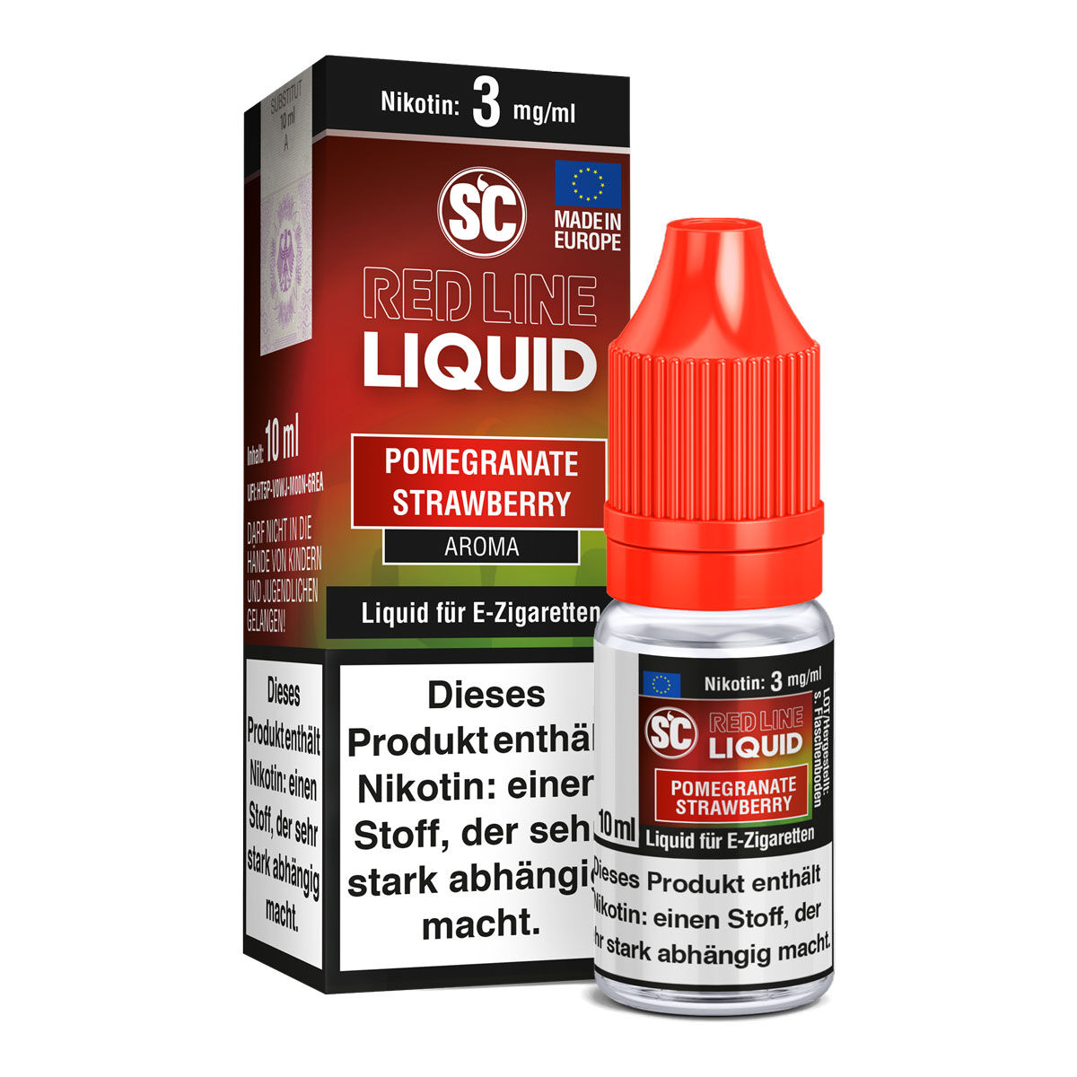 SC Red Line Pomegranate Strawberry Liquid 10 ml – 3 mg/ml