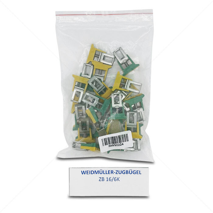 Zugbügel Weidmüller ZB 16/6K Zugbügel für Sammelschiene, 16mm², gelb/grün 22 Stück