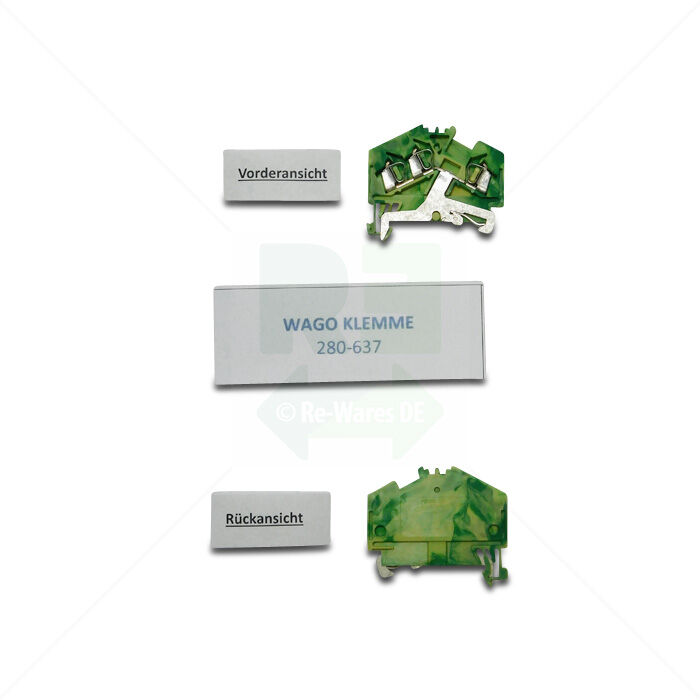 Klemme Wago 280-637 3-Leiter-Schutzleiterklemme 2,5mm² grün/gelb