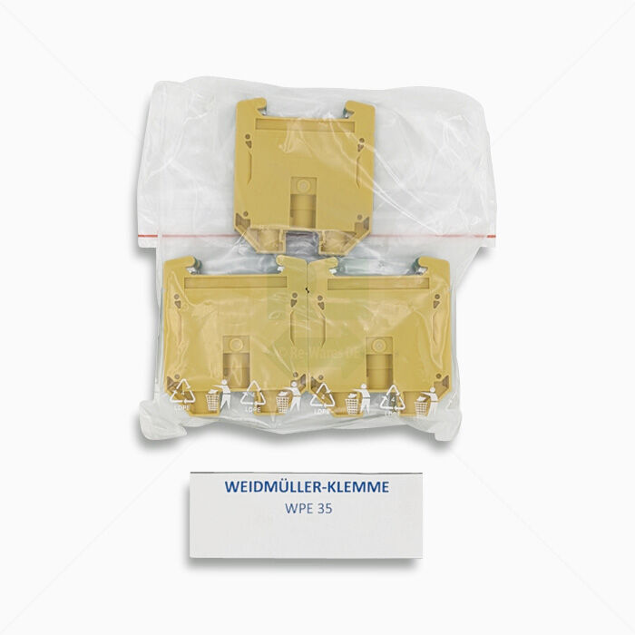 Klemme Weidmüller WPE 35N Schutzleiterklemme, 35mm², grün/gelb 5 Stück