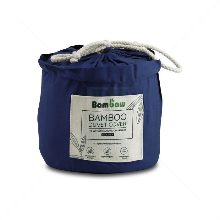 Bettdeckenbezug Bambaw aus Bambus 135x200 cm Marineblau