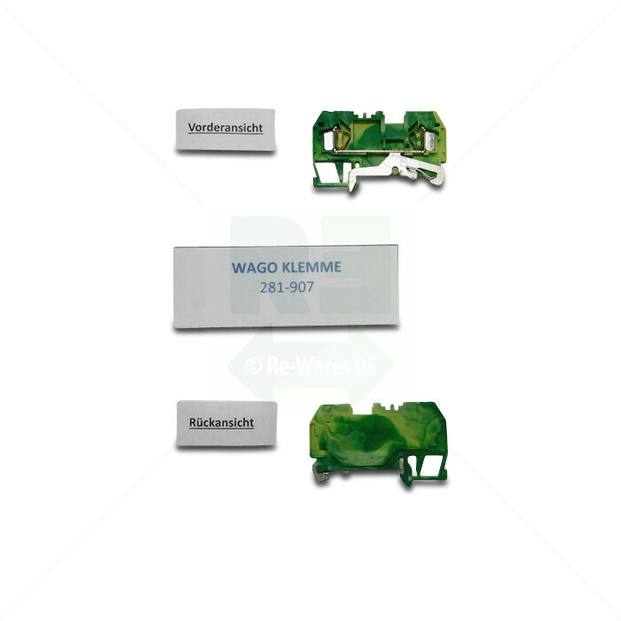 Klemme Wago 281-907 2-Leiter-Schutzklemme 4mm² grün/gelb