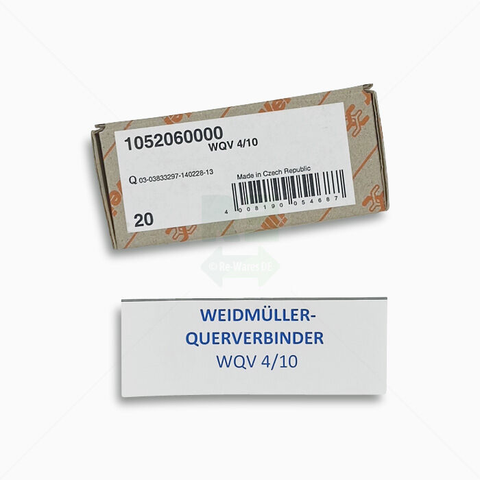 Querverbinder Weidmüller 1052060000 WQV 4/10 Querverbinder, gelb 20 Stück