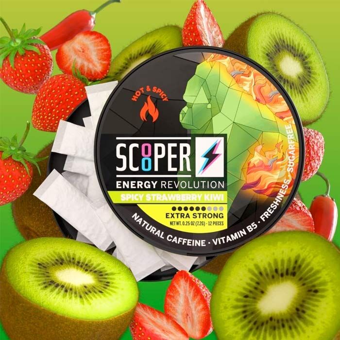 Energy Pouch Scooper Spicy Strawberry Kiwi 80mg Koffein 7,2g