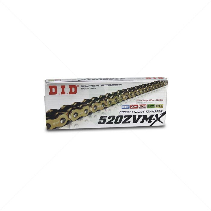 Motorradkette DID Super Street 520ZVM-X G&G-118ZB gold