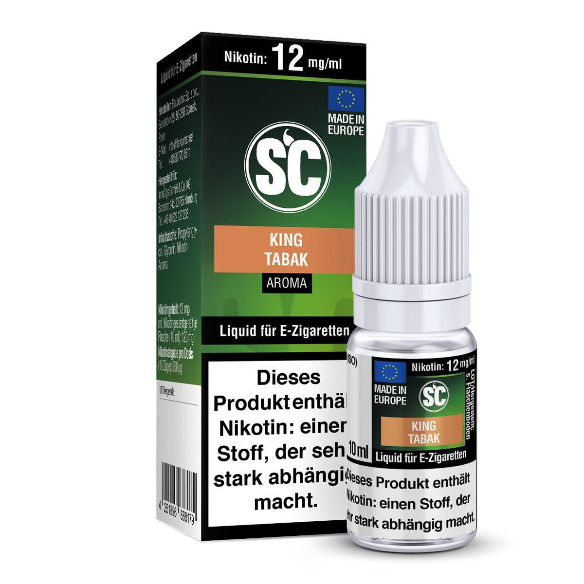 Liquid King Tabak SC 10ml 12 mg/ml (stark)