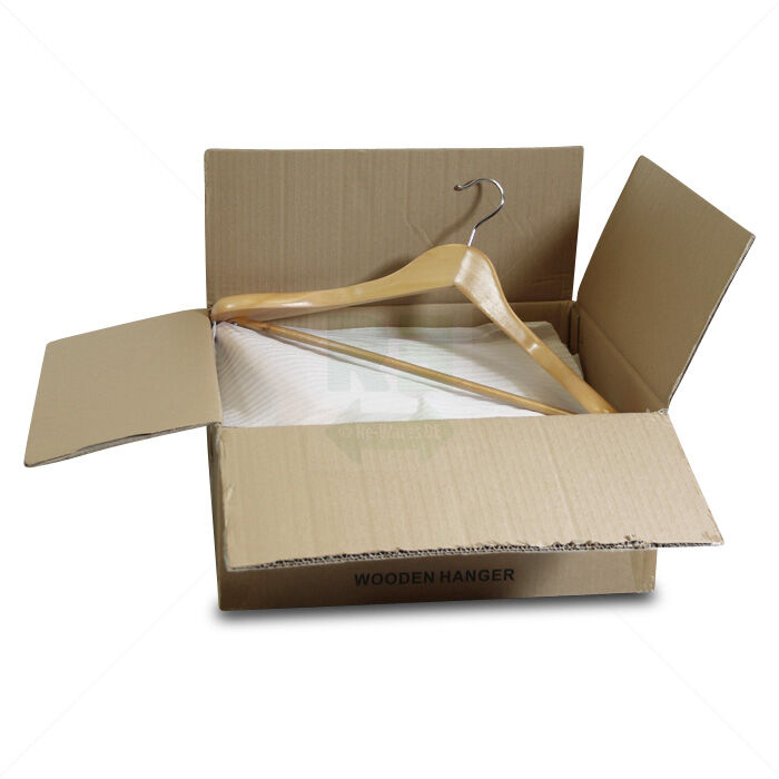 Anzugbügel Mecorex 10er-Set 360° drehbarer Haken Holz