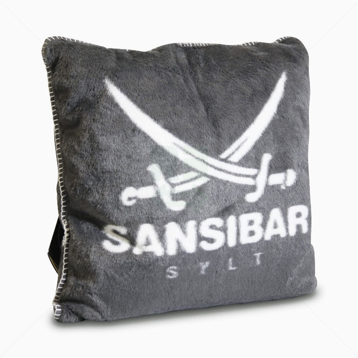 Dekokissen SansibarSylt Kunstfell 50x50 cm anthrazit