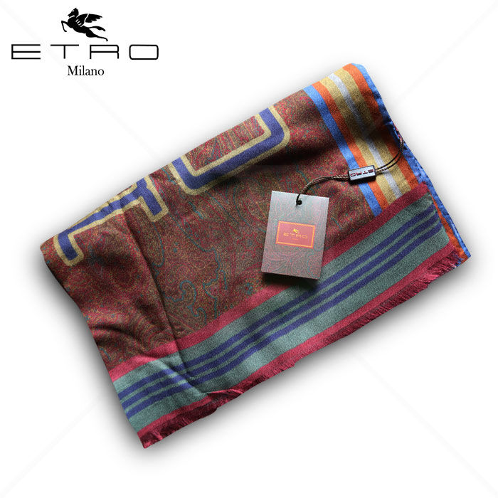 Schal Kaschmir Modal ETRO Delhy 168 x 65 cm Rot