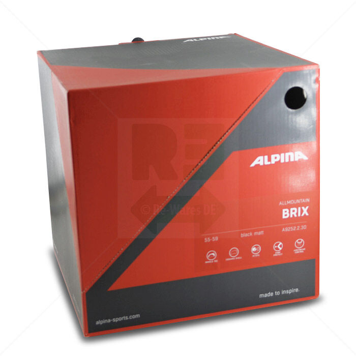 Skihelm ALPINA Brix Unisex Erwachsene Snowboard 59-63 Black Matt Schwarz