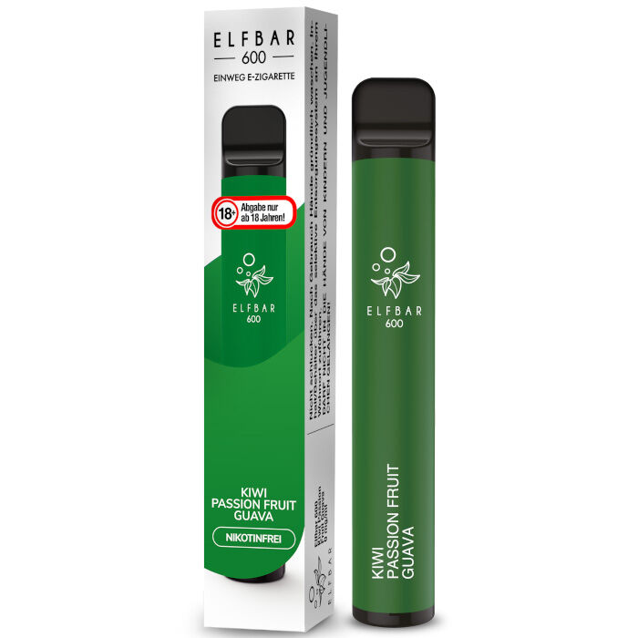 Einweg E-Zigarette ELFBAR 600 Kiwi Passion Fruit Guava 00mg/ml (ohne)