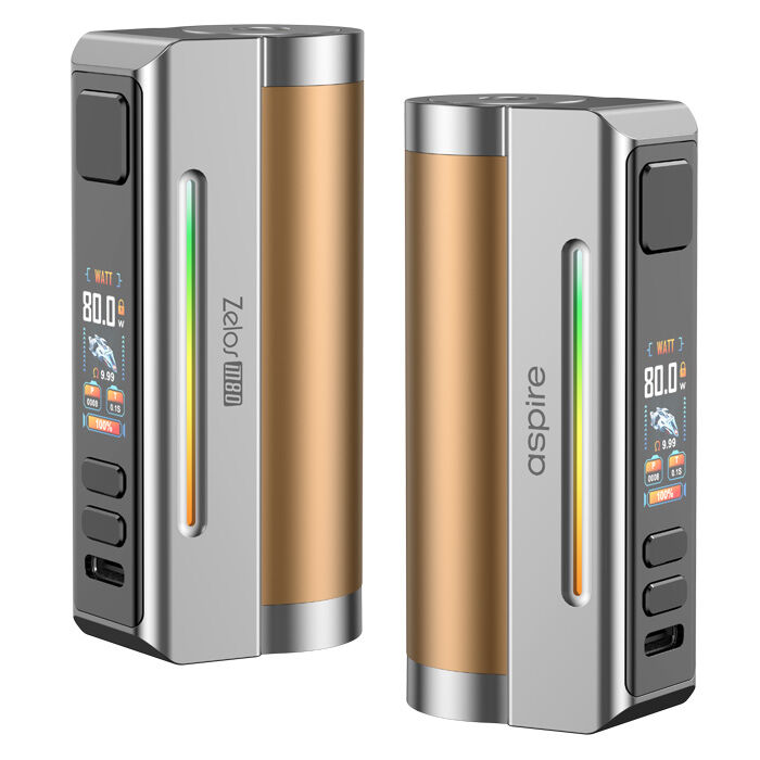 Akkuträger ASPIRE Zelos M80 2600mAh 80W gold-silber