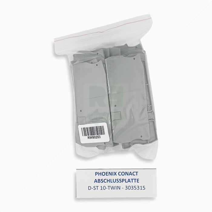 Abschluss/Zwischenplatten Phoenix Contact D-ST 10-TWIN - 3035315 Abschlussplatte, grau 26 Stück