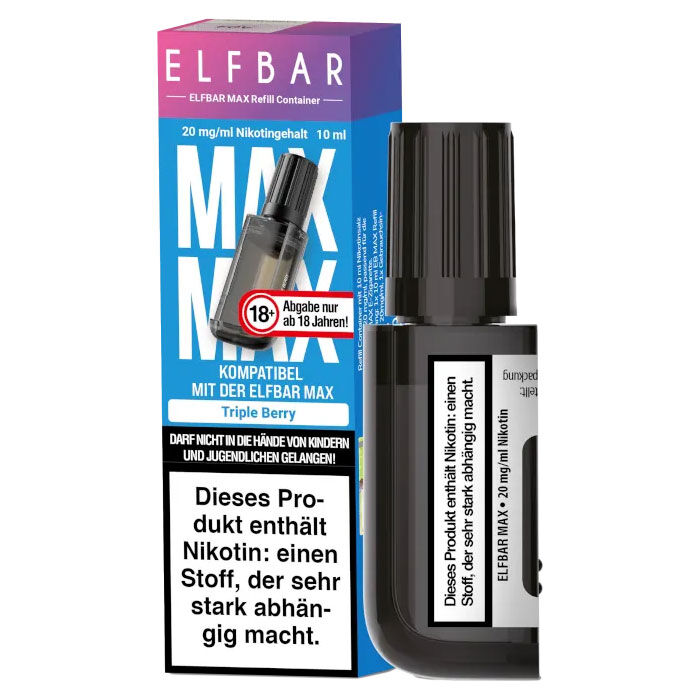 Pod mit Liquid für ELFBAR Max 10ml Triple Berry 20mg/ml