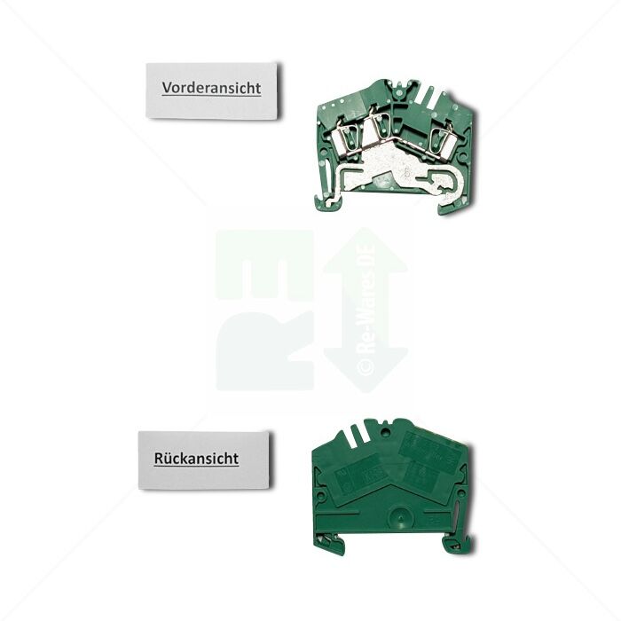 Schutzleiter-Reihenklemme Weidmüller ZPE 2,5-2/4AN 2,5mm² grün