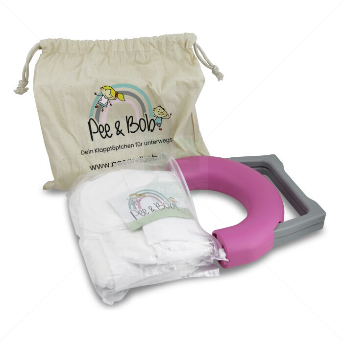 Klapptöpfchen Pee&Bob Starter-Set pink