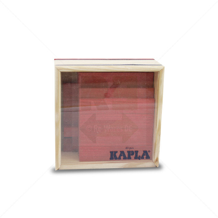 Holzplättchen Kapla 40-teilig in Box, rot
