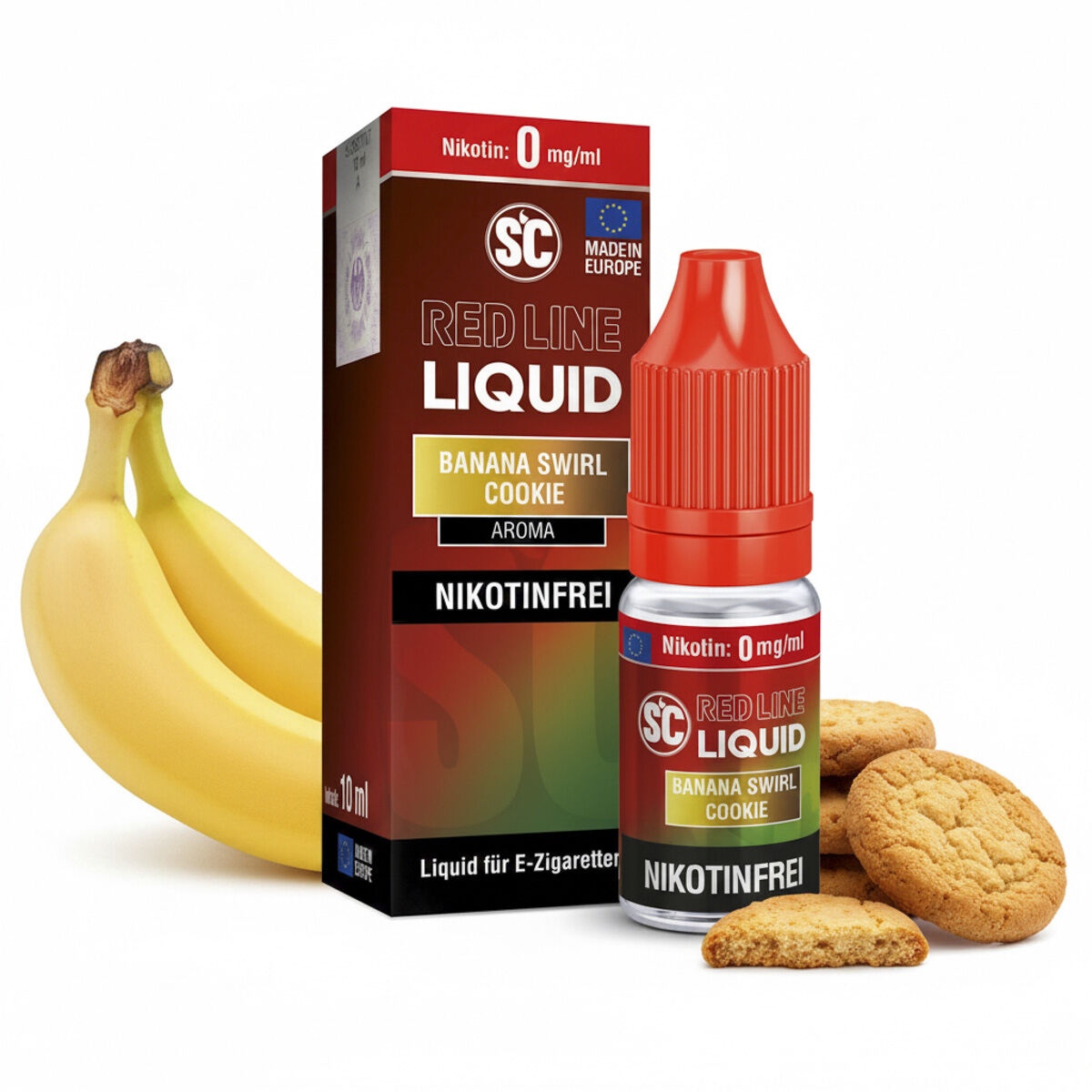 SC Red Line Banana Swirl Cookie Liquid 10 ml 0 mg/ml