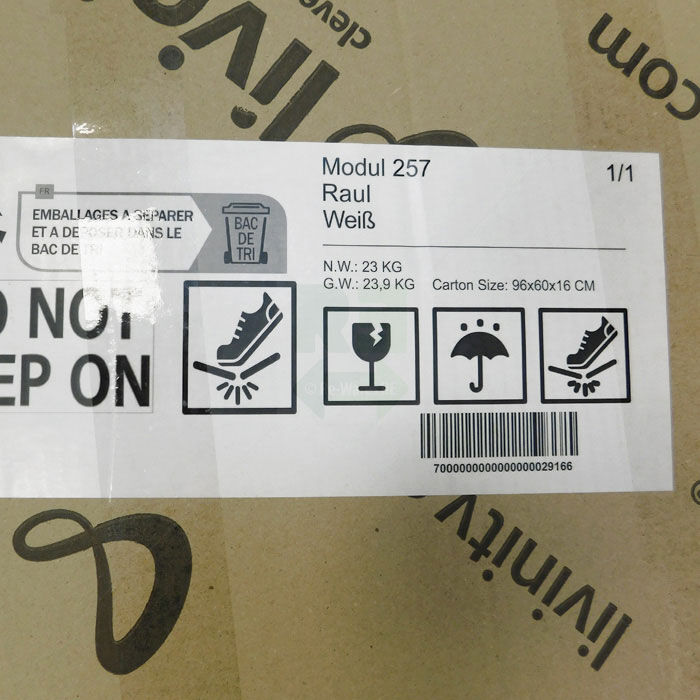 Küchen-Modul 257 Raul weiß Hochglanz Ersatzmodul