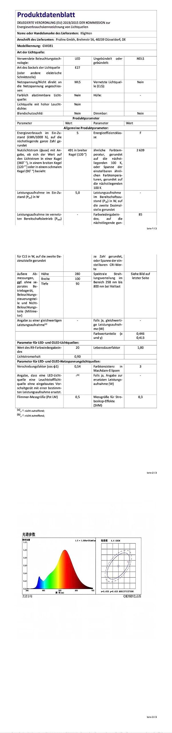 Außenwandleuchten Klighten E27