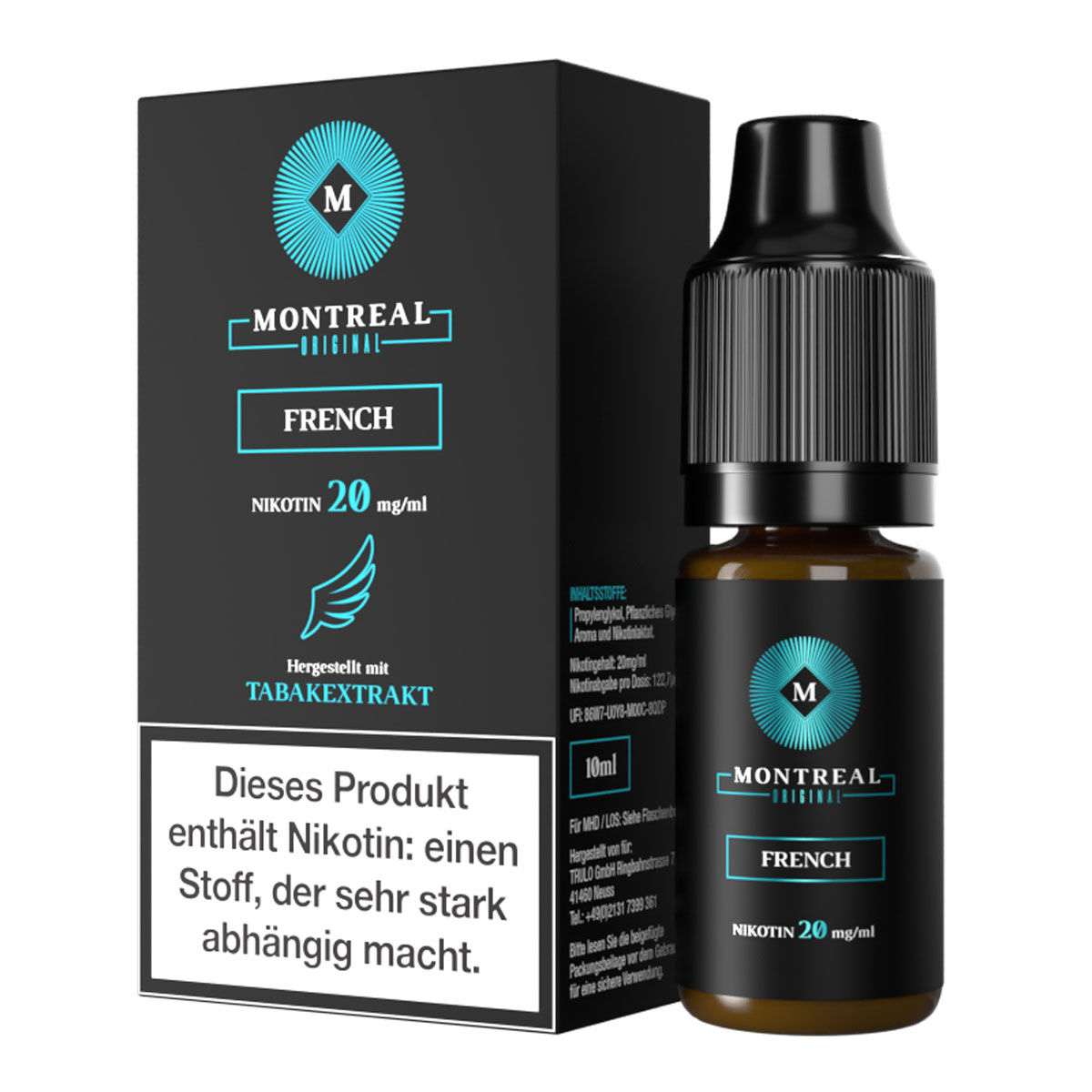 Liquid Nikotinsalz French Tobacco Montreal Original 10ml 20mg/ml (stark)