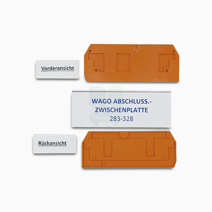 Abschluss/Zwischenplatten Wago 283-328 Abschlussplatte-/Trennplatte, orange