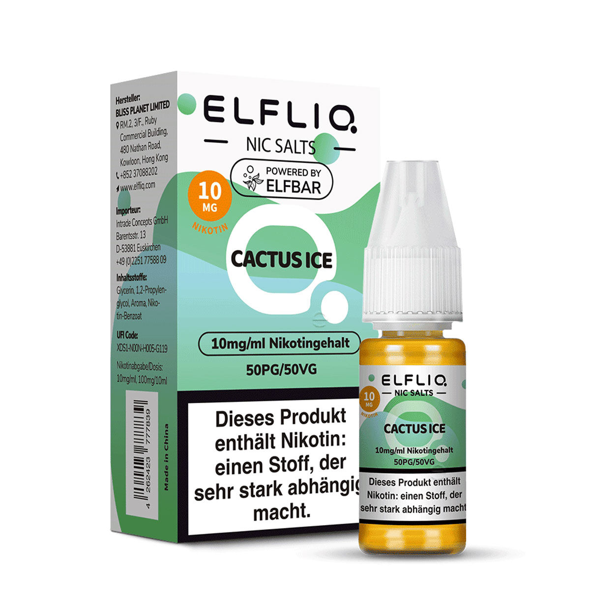 Liquid Nikotinsalz Cactus Ice ELFLIQ 10ml 10mg/ml (mittel)