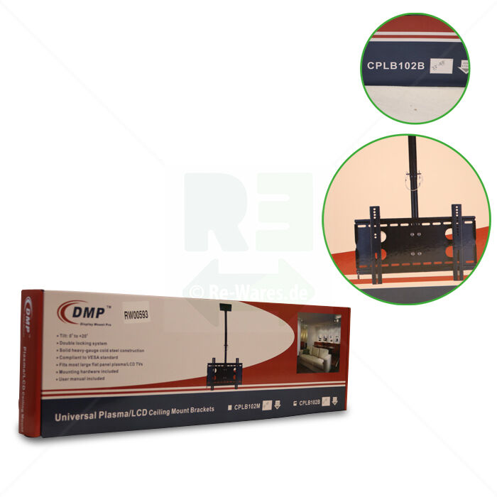 Decken- / Wandhalterung DMP CPLB 102B  für TV und Monitor