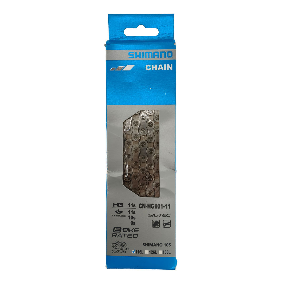 Fahrradkette SHIMANO CN-HG601-11 11-fach 116 Glieder mit Quick-Link – 1 Stück