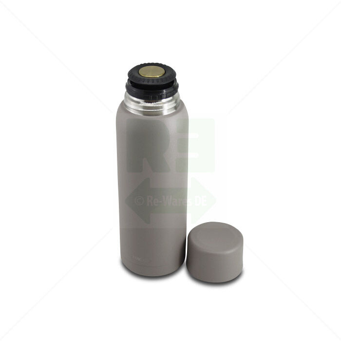 Thermosflasche Mameido Vakuum- isoliert 1 L taupe/grau