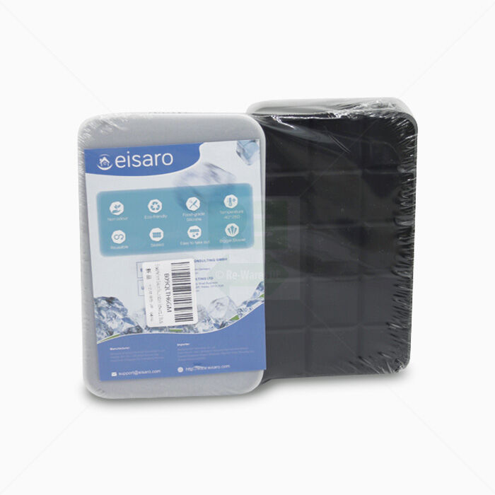 Eiswürfelform Muenfly mit Deckel 2er Pack Silikon schwarz