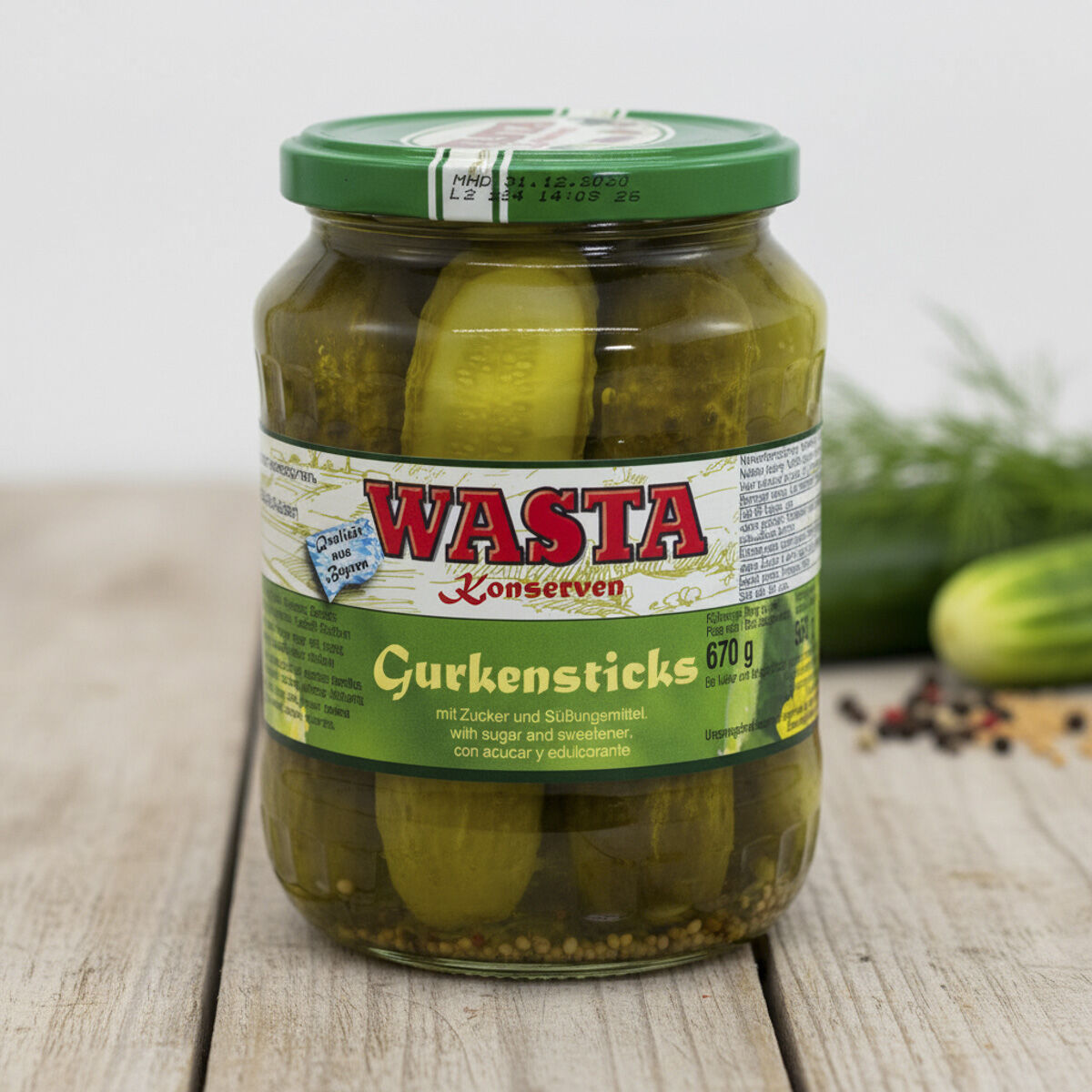 WASTA Gurkensticks im Glas 720 ml – 670 g