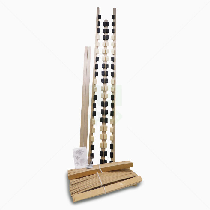 Lattenrost Basic-Frame DUAL 200x200cm Woodram 40 Gebogene Birken Latten