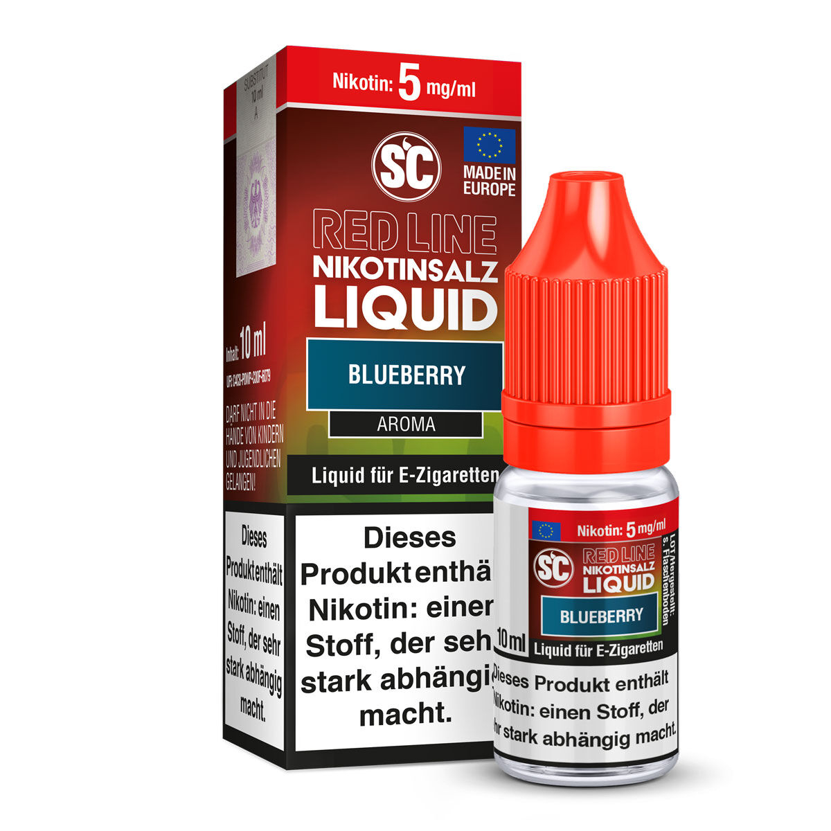 SC Red Line Blueberry Nikotinsalz-Liquid 10 ml 05 mg/ml