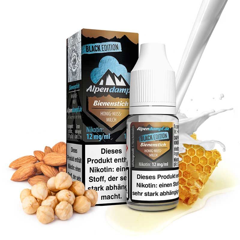 Liquid Black Edition Bienenstich Alpendampf 10ml 12 mg/ml (stark)
