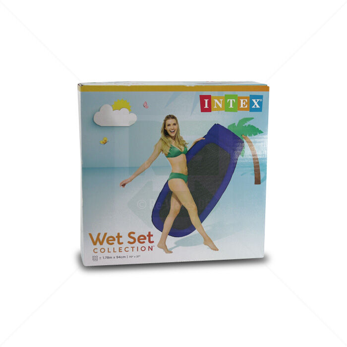 Luftmatratze Intex aufblasbarer Außenring 178x94 cm blau