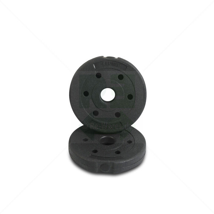 Hantelscheibenpaar C. P. Sports aus Kunststoff schwarz 2x1,25 kg