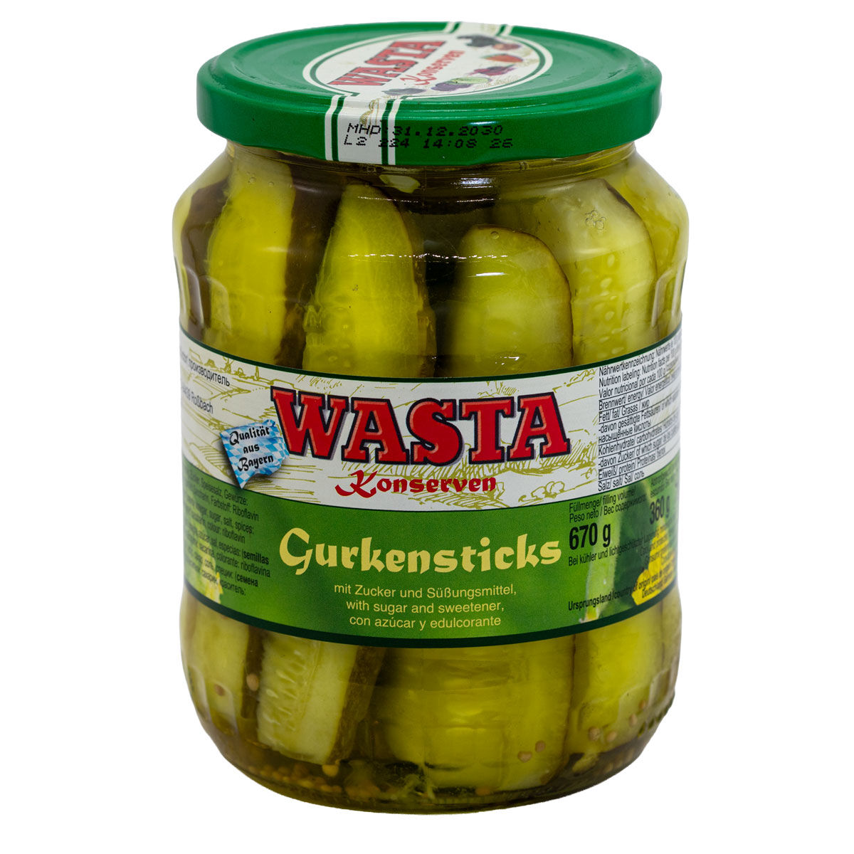 Gurkensticks im Glas 720ml von WASTA