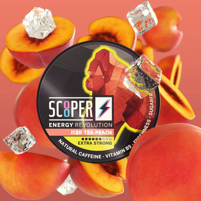*MHD ABGELAUFEN* Energy Pouch Scooper Iced Tea Peach 80mg Koffein 7,2g