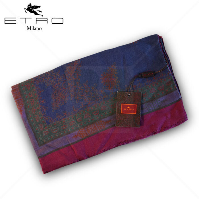 Schal Wolle-Modal ETRO Shaal-Nu 200 x 68 cm Lila-Blau Schal Wolle-Modal ETRO Shaal-Nu 200 x 68 cm Lila-Blau