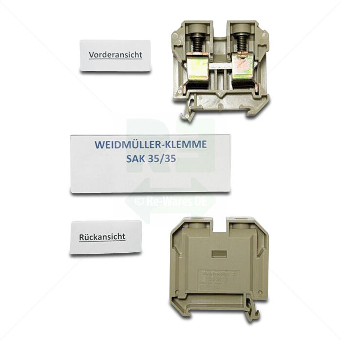 Klemme Weidmüller SAK 35/35 Durchgangs-Reihenklemme 35mm² dunkelbeige
