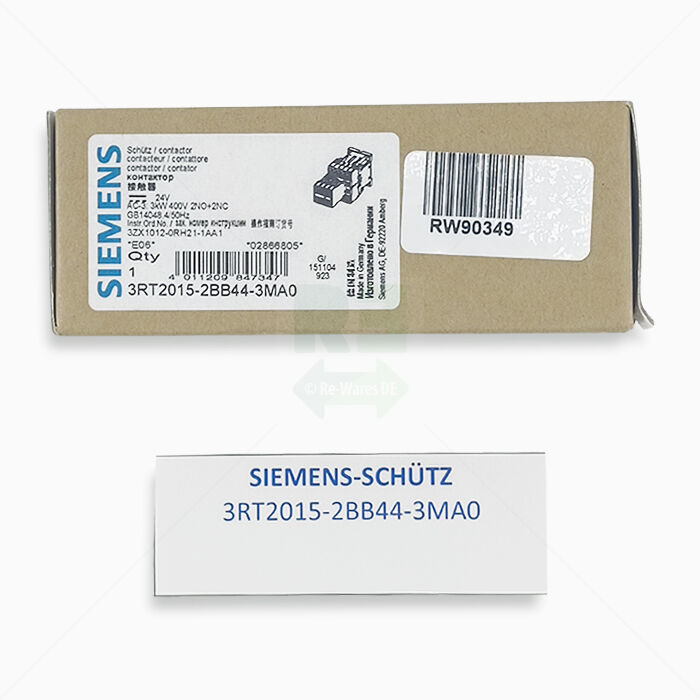 Leistungsschütz Siemens 3RT2015-2BBAA-3MA0 Hilfsschalter