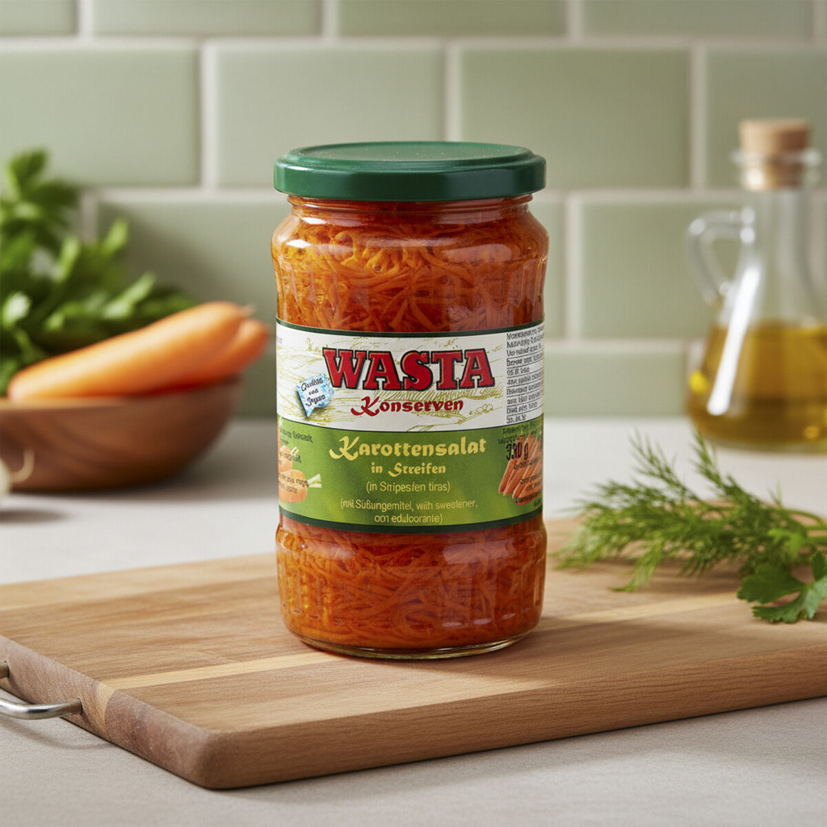 Karottensalat Streifen im Glas 370ml von WASTA