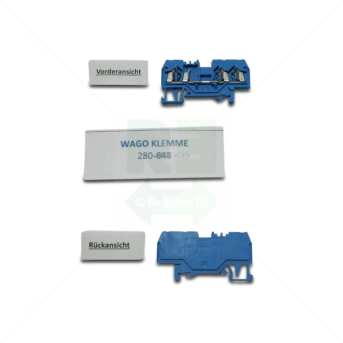 Klemme Wago 280-684 3-Leiter-Durchgangsklemme 4mm² blau