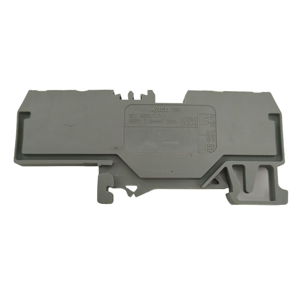 4-Leiter-Durchgangsklemmen WAGO 280-833 2,5 mm² grau – 20 Stück
