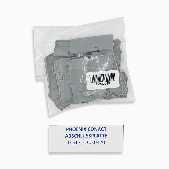 Abschluss/Zwischenplatten Phoenix Contact D-ST4 - 3030420 Abschlussplatte, grau 24 Stück