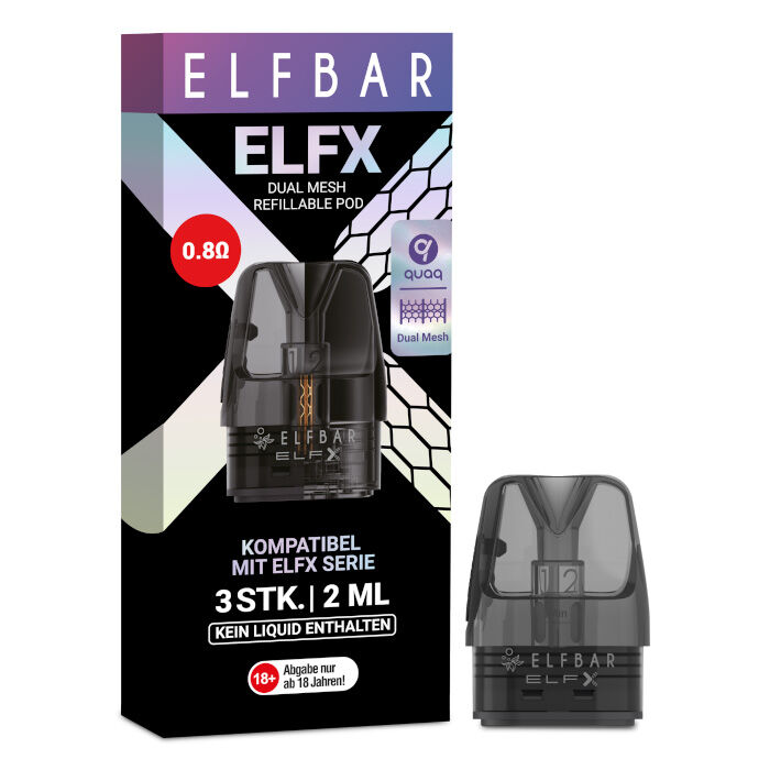 *ABVERKAUF* Pod ELFBAR Elfx 2ml 0,8 Ohm - MTL