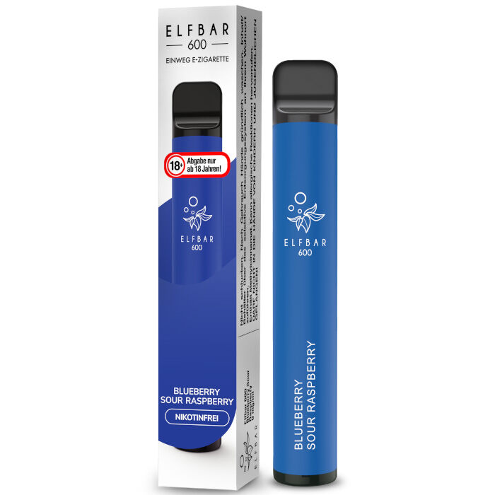 Einweg E-Zigarette ELFBAR 600 Blueberry Sour Raspberry 00mg/ml (ohne)